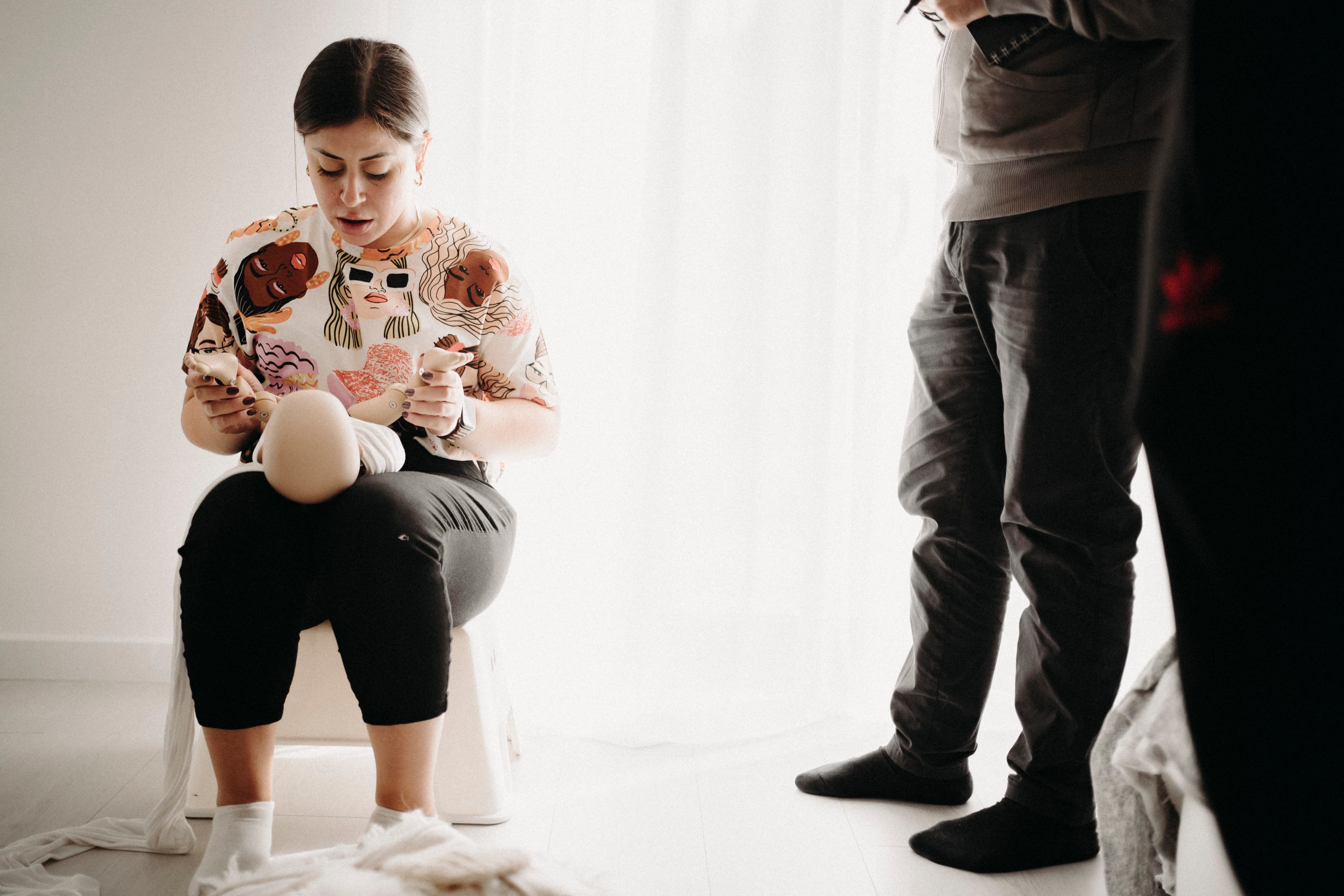 Fotografi durante un workshop Newborn Academy