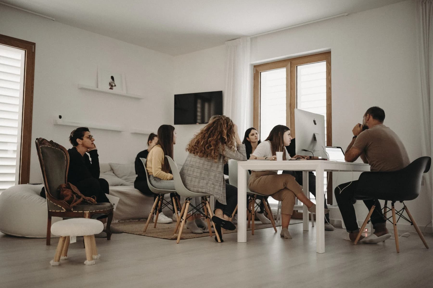 Gruppo di studenti durante la formazione Newborn Academy