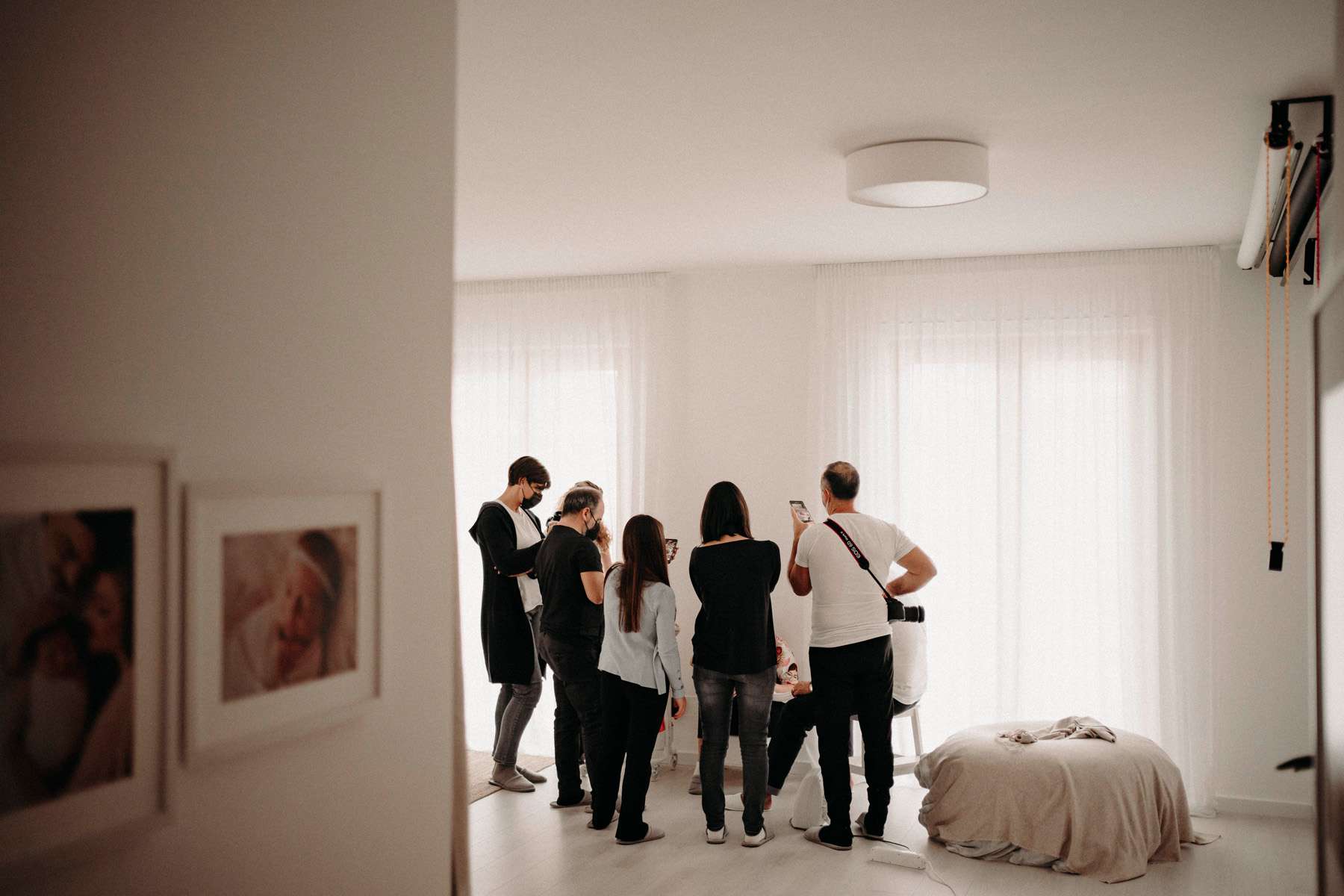 Fotografi durante un workshop Newborn Academy